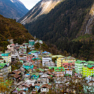 Village in a valley_Sikkim_India